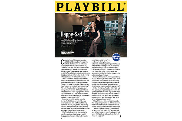 THE NOTEBOOK in Playbill Magazine